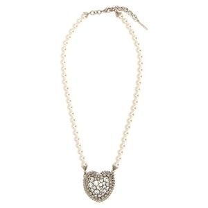 Alessandra Rich Pearl Heart Necklace - NWT